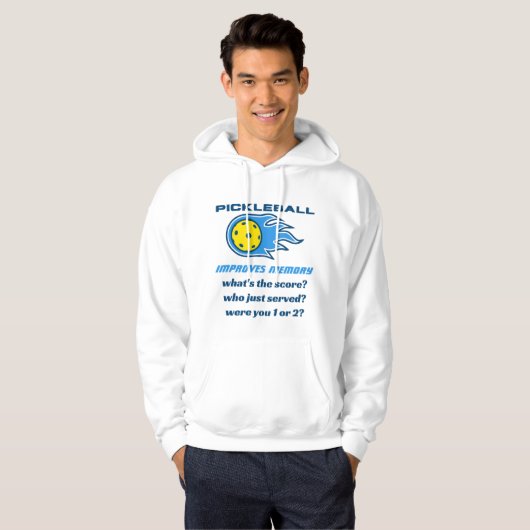 Pickleball verbetert Memory Funny Mannen Hoodie (Voorkant volledig)