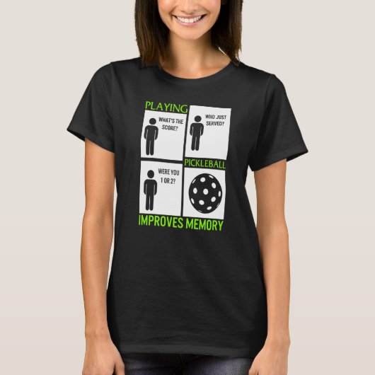 Pickleball verbetert Memory Pickleball Dink Paddle T-shirt (Voorkant)