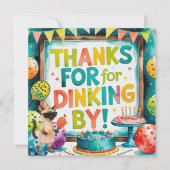 Pickleball-verjaardag Bedankkaart (Voorkant)