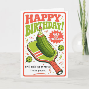 Pickleball Verjaardag Grappige Pickle Humor Kaart
