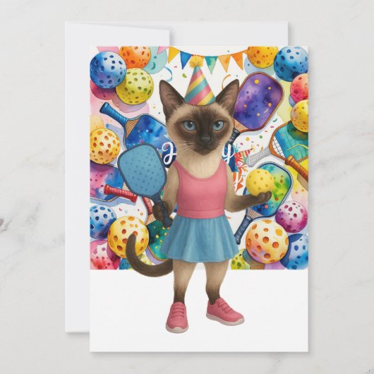 Pickleball Verjaardag Groet (Voorkant)