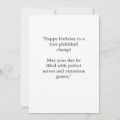 Pickleball Verjaardag Groet (Achterkant)