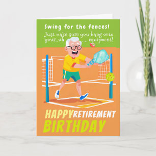 Pickleball verjaardag Happy Retirement Groeten Kaart