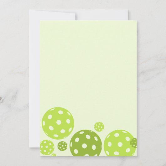 Pickleball Verjaardag Limoen Pickleball Sport Part Kaart (Achterkant)