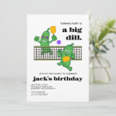 Pickleball Verjaardag, Pickle Ball uitnodigen, 40e Kaart (Staand voorkant)