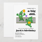 Pickleball Verjaardag, Pickle Ball uitnodigen, 40e Kaart (Voorkant / Achterkant)