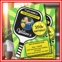 Pickleball-verjaardag RETRO Groen Sport FOTO