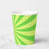 Pickleball Verjaardag RETRO Groene Sport FOTO Papieren Bekers (Achterkant)