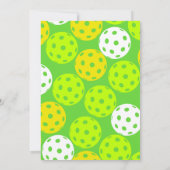 Pickleball Verjaardag RETRO Strepen Groene Sport Kaart (Achterkant)