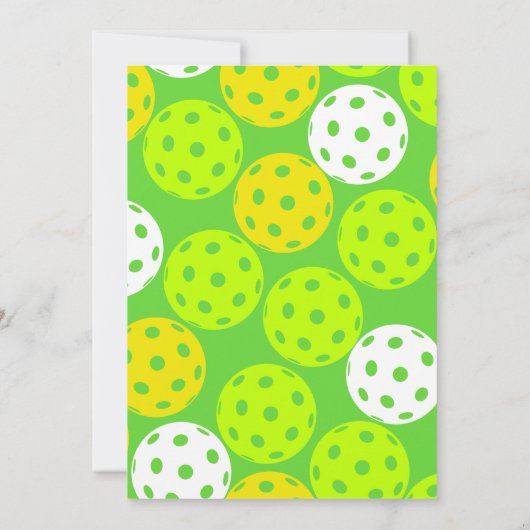 Pickleball Verjaardag RETRO Strepen Groene Sport Kaart (Achterkant)