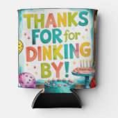 Pickleball Verjaardag thema Blikjeskoeler (Voorkant)