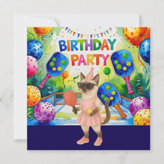 Pickleball verjaardag thema kaart (Voorkant)