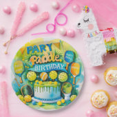 Pickleball Verjaardag thema Papieren Bordje (Feest)