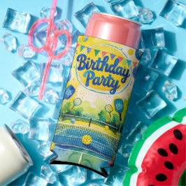 Pickleball Verjaardag thema Seltzer Blikjeskoeler