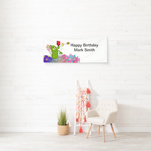 Pickleball Verjaardag thema Spandoek (Insitu)