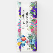 Pickleball Verjaardag thema Spandoek (Verticaal)