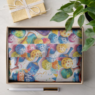 Pickleball Verjaardag thema Tissuepapier