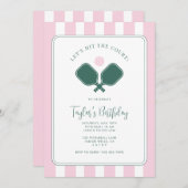 Pickleball Verjaardag Uitnodiging (Voorkant / Achterkant)