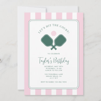 Pickleball Verjaardag Uitnodiging