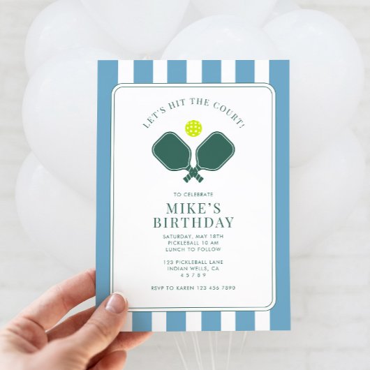 Pickleball Verjaardag Uitnodiging