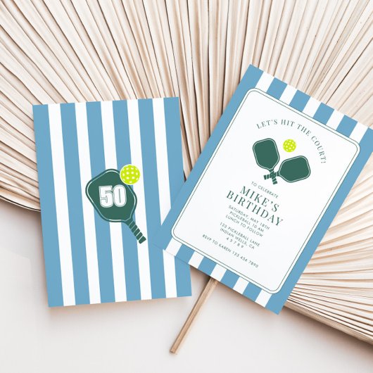 Pickleball Verjaardag Uitnodiging