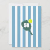 Pickleball Verjaardag Uitnodiging (Achterkant)