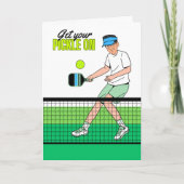 Pickleball Verjaardag voor hem Get Your Pickle On Kaart (Voorkant)