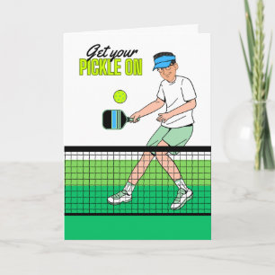 Pickleball Verjaardag voor hem Get Your Pickle On Kaart