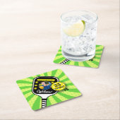 Pickleball Verjaardagsfeest RETRO Groene Sport FOT Kartonnen Onderzetters (Insitu)