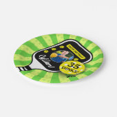 Pickleball Verjaardagsfeest RETRO Groene Sport FOT Papieren Bordje (Gekanteld)