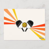 Pickleball Verjaardagsfeest Retro Oude Spelers Briefkaart (Achterkant)