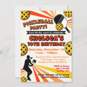 Pickleball Verjaardagsfeest Retro Spelers Kaart (Voorkant)