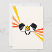 Pickleball Verjaardagsfeest Retro Spelers Kaart (Achterkant)