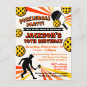 Pickleball Verjaardagsfeest Retro Vintage Spelers Briefkaart (Voorkant)