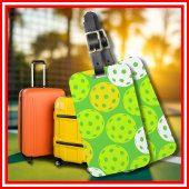 Pickleball Verjaardagsfeest Schattigee Groene Spor Bagagelabel