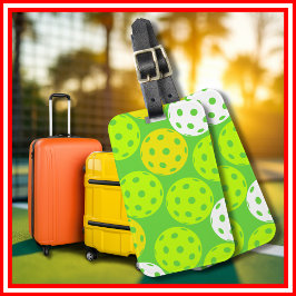 Pickleball Verjaardagsfeest Schattigee Groene Spor Bagagelabel