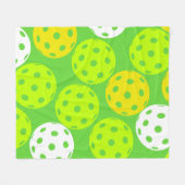 Pickleball Verjaardagsfeest Schattigee Groene Spor Fleece Deken (Voorkant (Horizontaal))