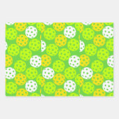 Pickleball Verjaardagsfeest Schattigee Groene Spor Inpakpapier Vel (Voorkant 3)