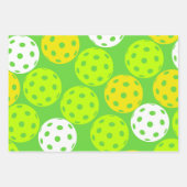 Pickleball Verjaardagsfeest Schattigee Groene Spor Inpakpapier Vel (Voorkant 2)