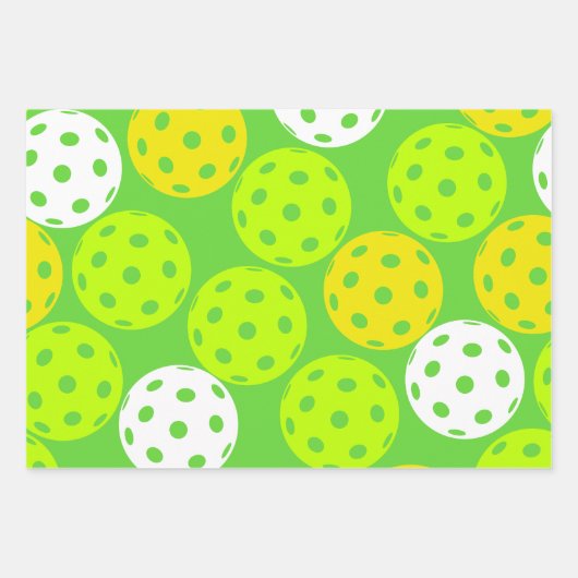 Pickleball Verjaardagsfeest Schattigee Groene Spor Inpakpapier Vel (Voorkant 2)