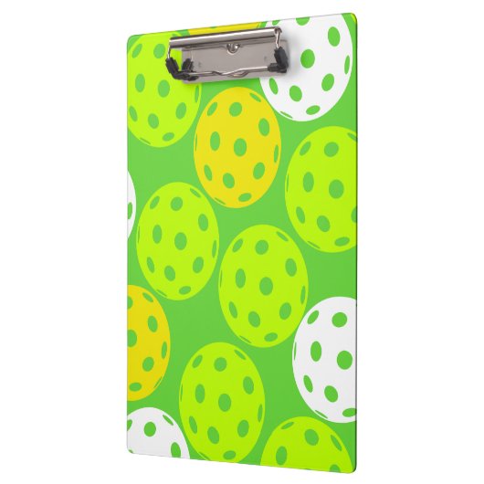 Pickleball Verjaardagsfeest Schattigee Groene Spor Klembord (Links)