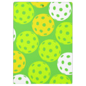 Pickleball Verjaardagsfeest Schattigee Groene Spor Klembord (Achterkant)