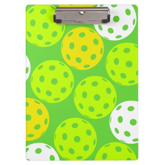 Pickleball Verjaardagsfeest Schattigee Groene Spor Klembord (Voorkant)