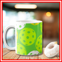 Pickleball Verjaardagsfeest Schattigee Groene Spor Koffiemok