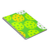 Pickleball Verjaardagsfeest Schattigee Groene Spor Notitieboek (Rechterzijde)