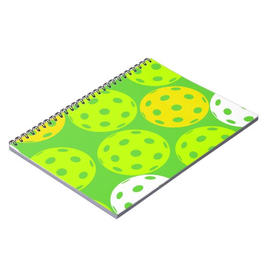 Pickleball Verjaardagsfeest Schattigee Groene Spor Notitieboek (Linkerzijde)