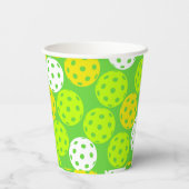 Pickleball Verjaardagsfeest Schattigee Groene Spor Papieren Bekers (Achterkant)