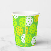 Pickleball Verjaardagsfeest Schattigee Groene Spor Papieren Bekers (Rechts)