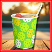 Pickleball Verjaardagsfeest Schattigee Groene Spor Papieren Bekers