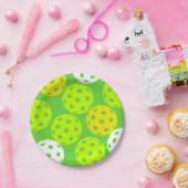 Pickleball Verjaardagsfeest Schattigee Groene Spor Papieren Bordje (Feest)